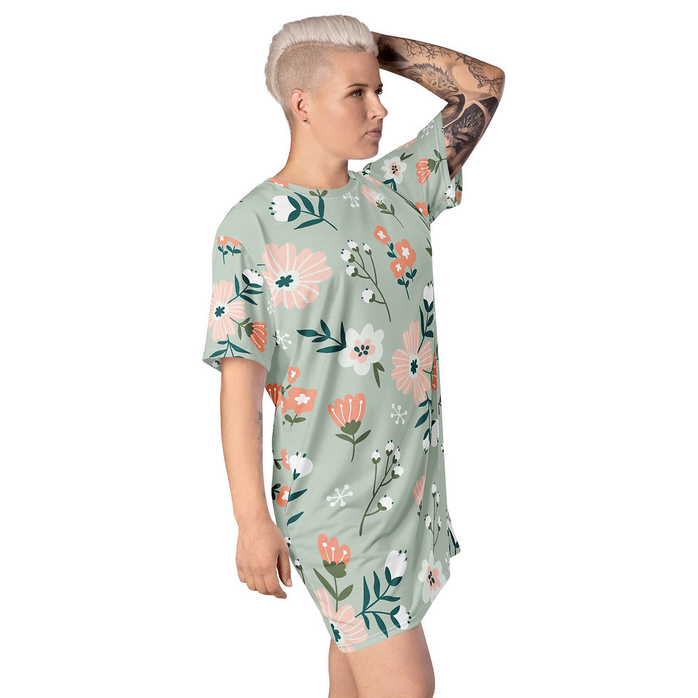 Thumbnail: Classic Essentials Women’s T-shirt Dress (Spring; Flora 100)