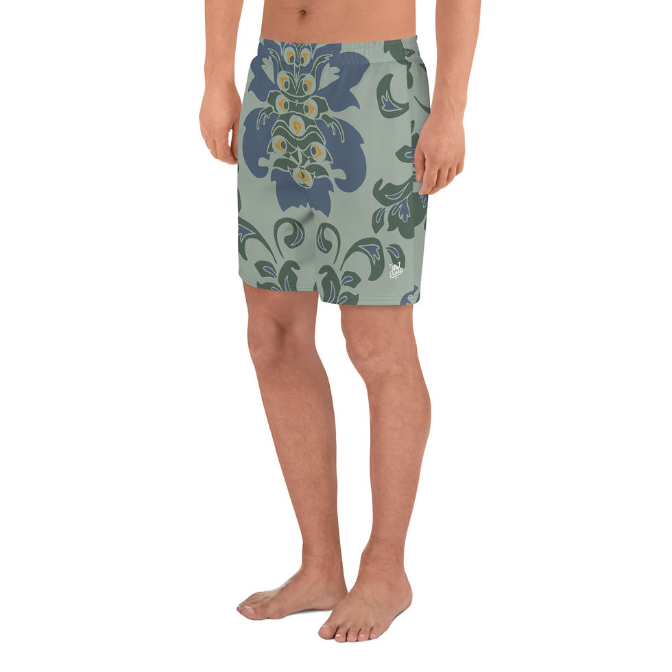 Thumbnail: Classic Essentials Athletic Shorts (Unisex; Long; Peacock 2)