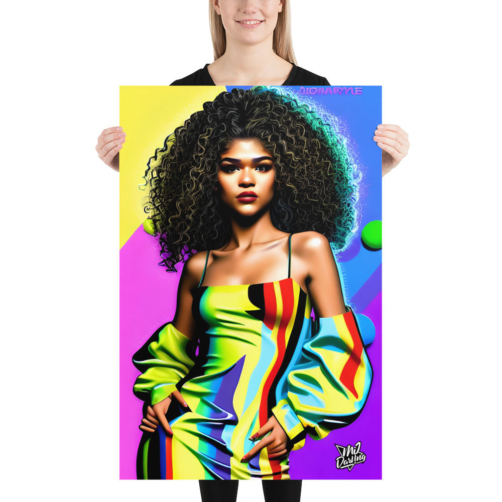 Premium Poster (Pop Art Portrait Of Zendaya; 3 Sizes)