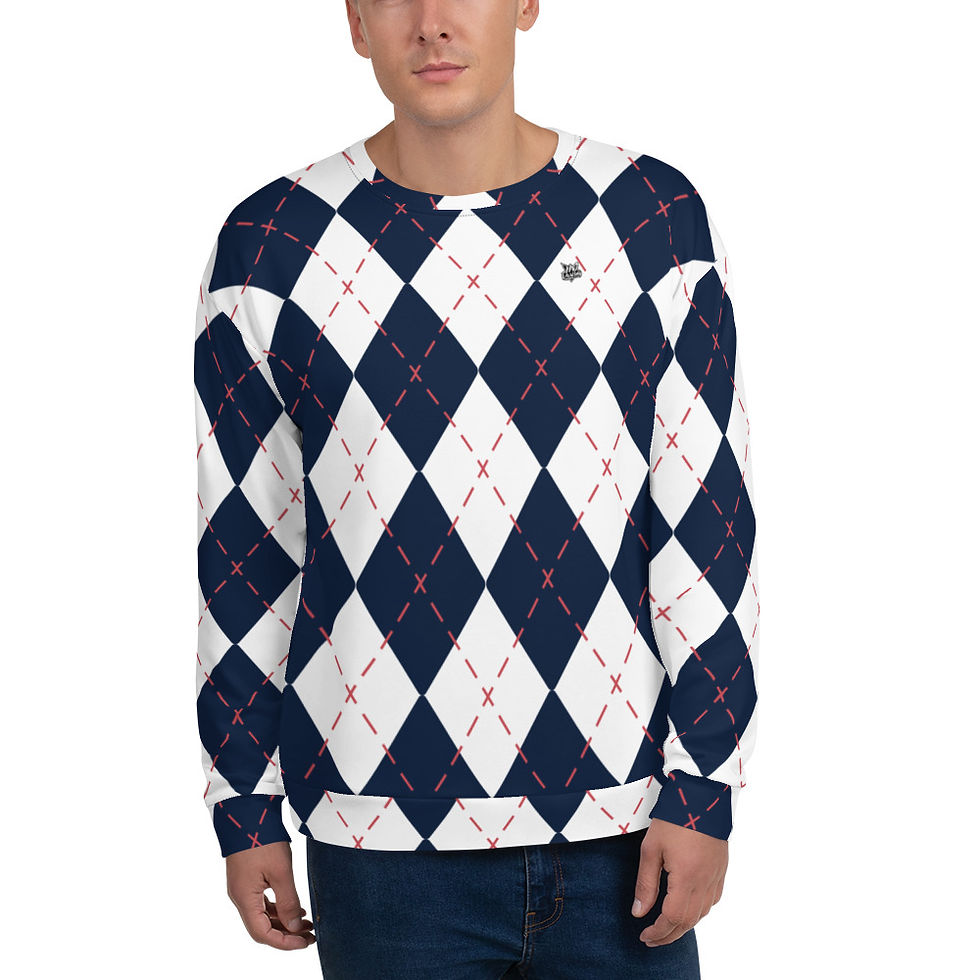 Thumbnail: Classic Essentials Pullover Sweatshirt (Unisex; Harlequin/Argyle)