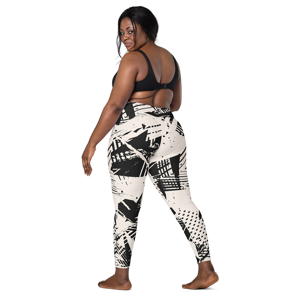 Thumbnail: Rockstar Essentials Women's Crossover Leggings w/ Pockets (Punk; Poor You)