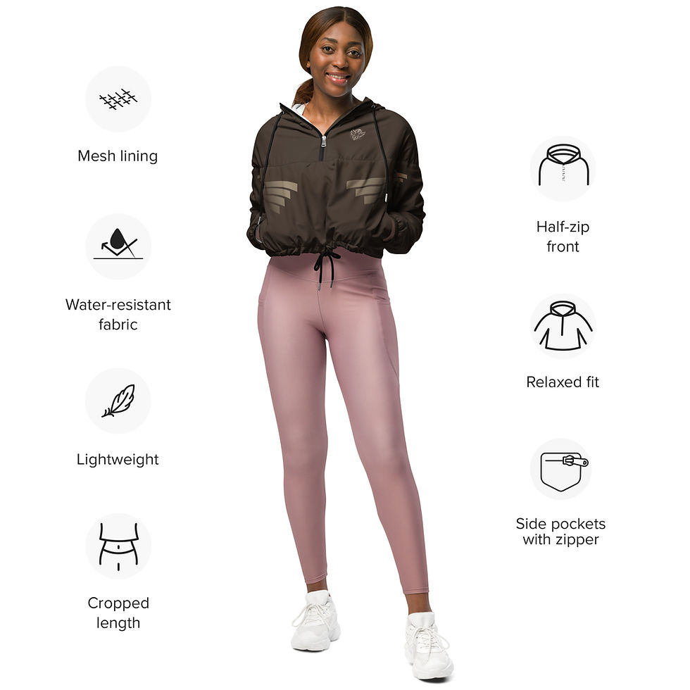 Thumbnail: Superhuman Essentials Women's Cropped Windbreaker (Paladin; Chocolate)