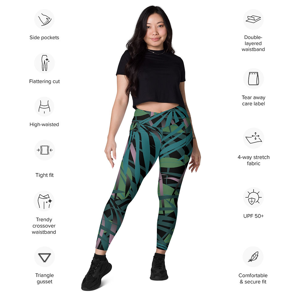 Thumbnail: Rockstar Essentials Women's Crossover Leggings w/ Pockets (Jungle Heat)