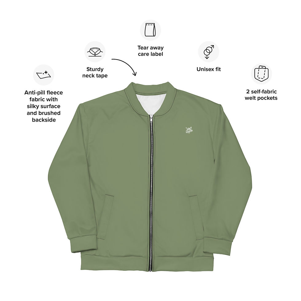 Thumbnail: Classic Essentials Bomber Jacket Liner Zip Sweater (Unisex; Fatigues)