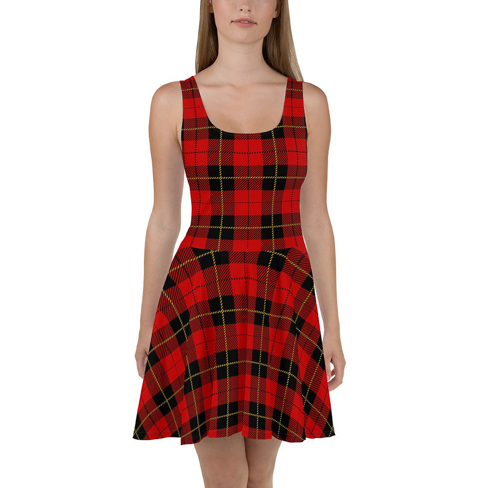Thumbnail: Rockstar Essentials Women’s A-Line Skater Sun Dress (Punk; Duncan; Red)