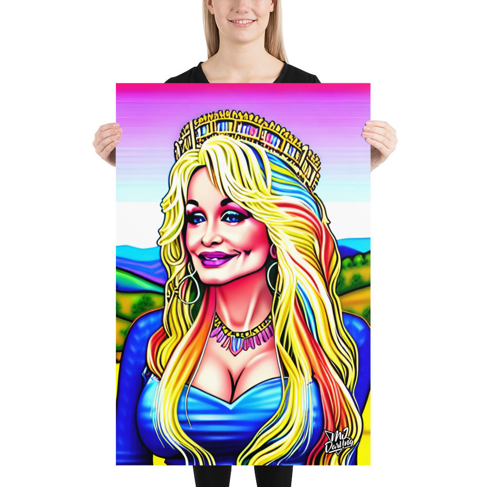 Premium Poster (Queen O' The Smokeys: Pop Art Portrait Of Dolly Parton; 3 Sizes)
