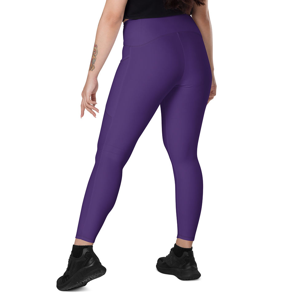 Thumbnail: Classic Essentials Women’s Crossover Leggings w/ Pockets (Purple)