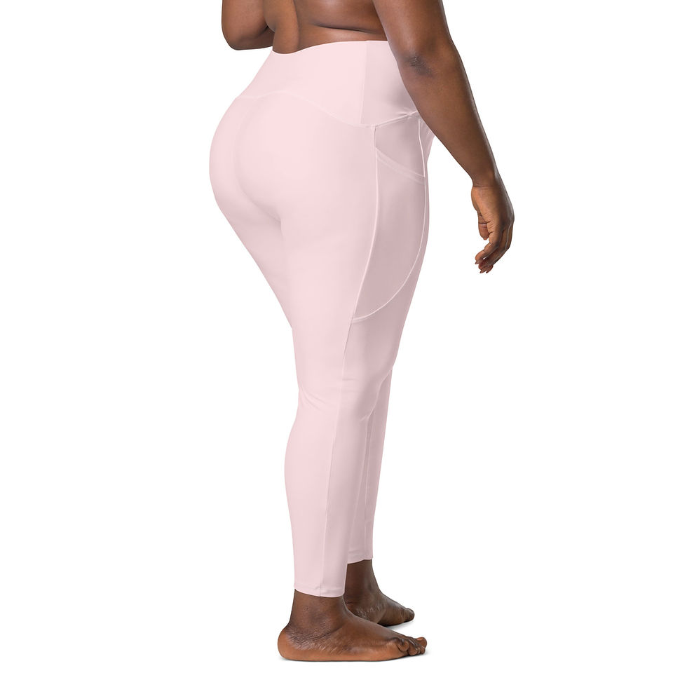 Thumbnail: Classic Essentials Women’s Crossover Leggings w/ Pockets (Pink Champagne)