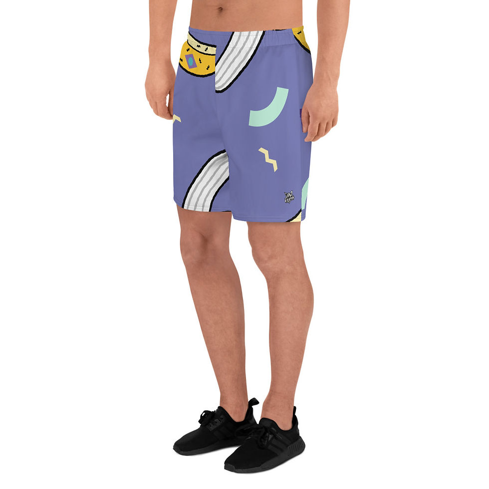 Thumbnail: Rockstar Essentials Athletic Shorts (Unisex; Long; Go Bananas; Blue)