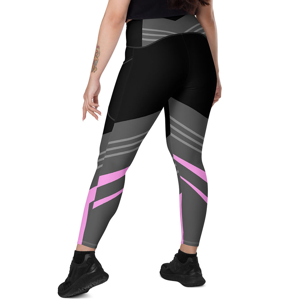 Thumbnail: Superhuman Essentials Women's Sport Leggings w/ Pockets (Hot Pink/Black)