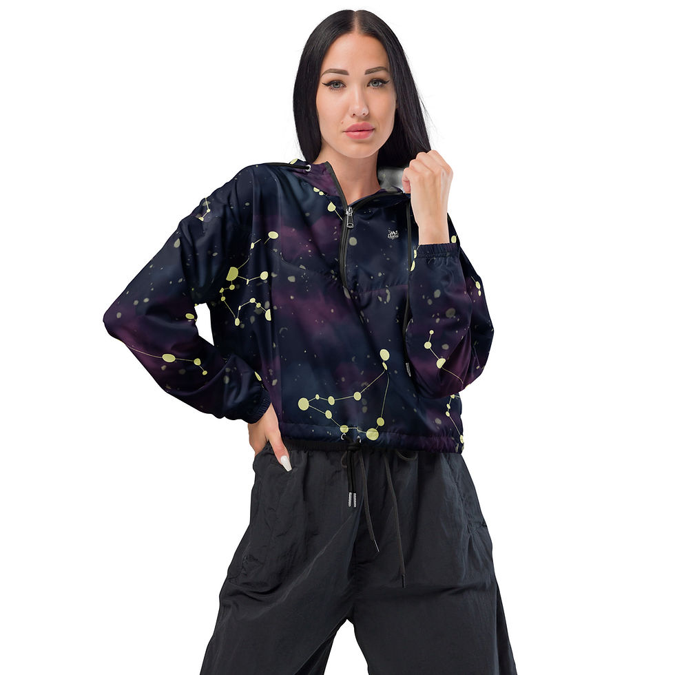 Thumbnail: Rockstar Essentials Women’s Cropped Windbreaker (Constellations)