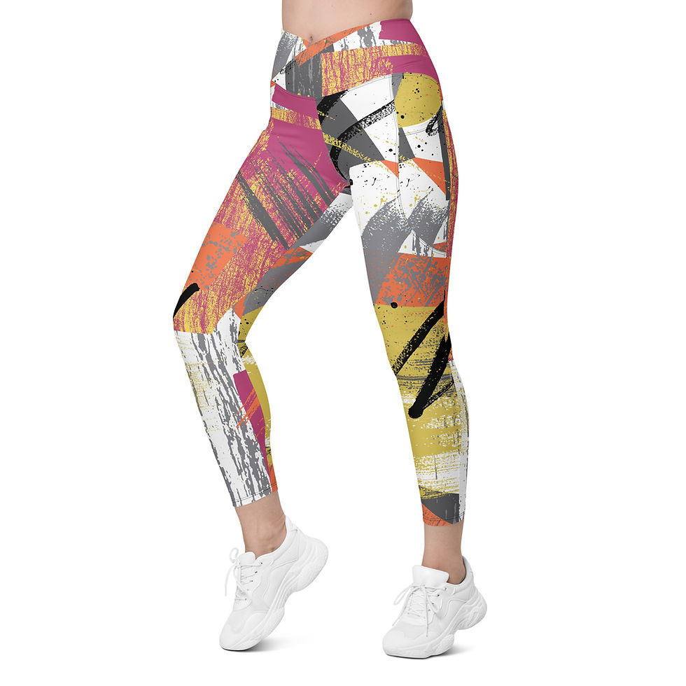 Thumbnail: Rockstar Essentials Women’s Crossover Leggings w/ Pockets (Stroke Of Brilliance)
