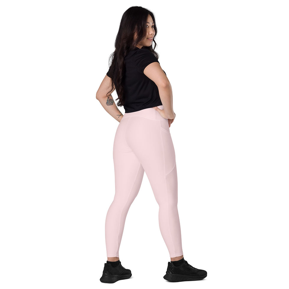 Thumbnail: Classic Essentials Women’s Crossover Leggings w/ Pockets (Pink Champagne)