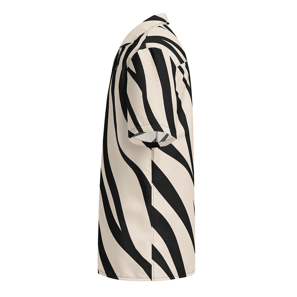 Thumbnail: Rockstar Essentials Short Sleeve Button Down Shirt (Unisex; Zebra)