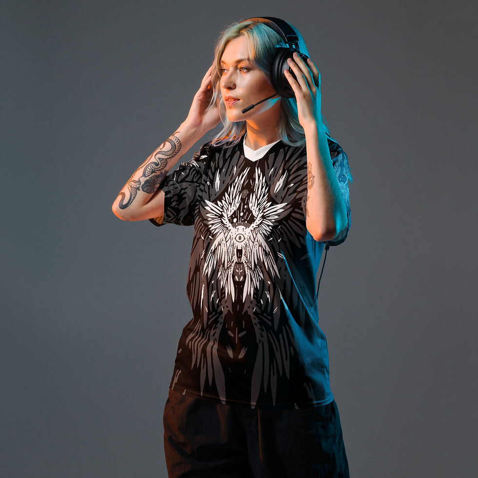 Thumbnail: Superhuman Essentials Sports Jersey (Unisex; Be Not Afraid; Black)