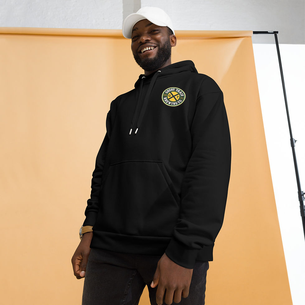 Thumbnail: Ghost Train Brewing Company Pullover Hoodie (Unisex; Black; Logo)