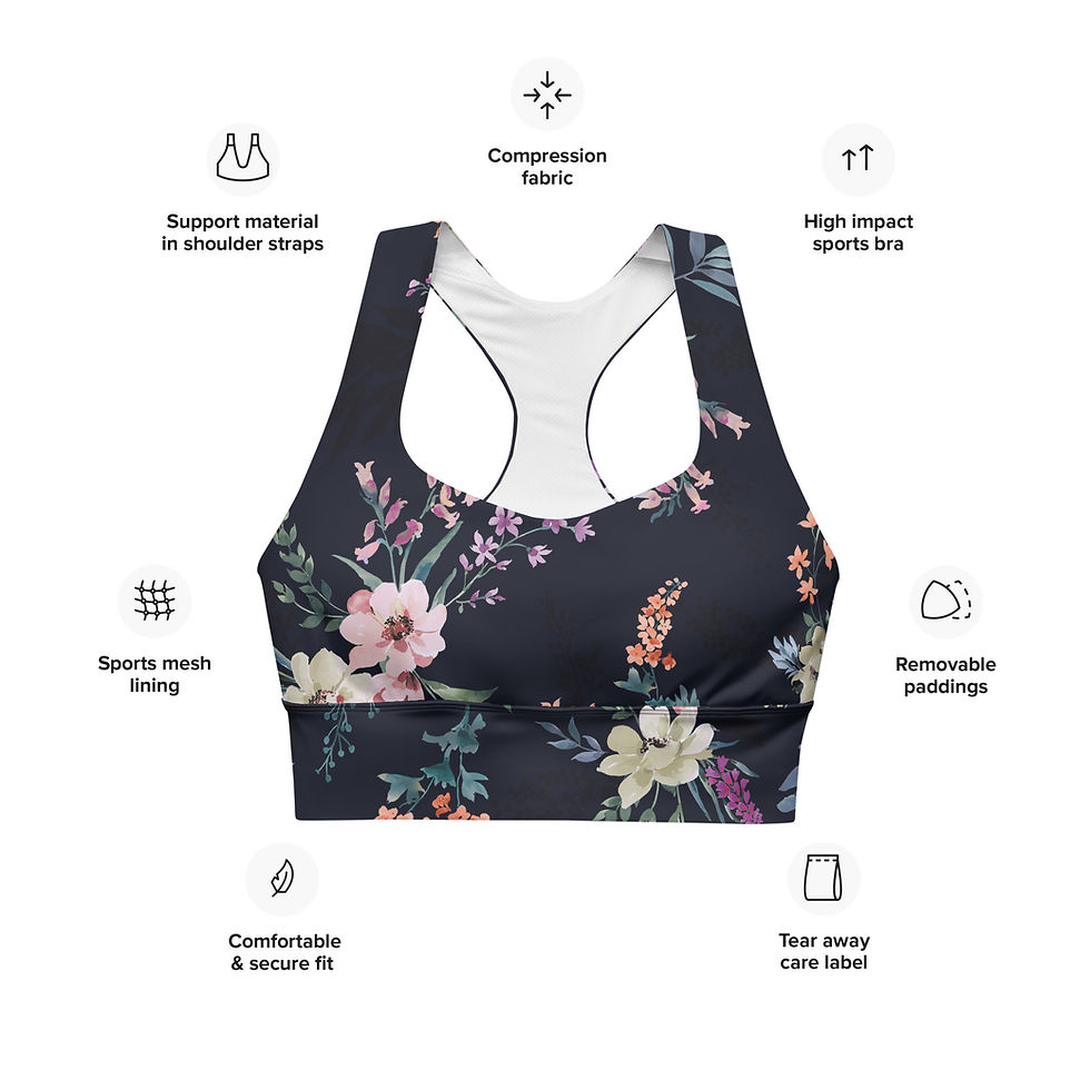 Thumbnail: Classic Essentials Women’s Longline Sports Bra/Top (Spring;Theresa)
