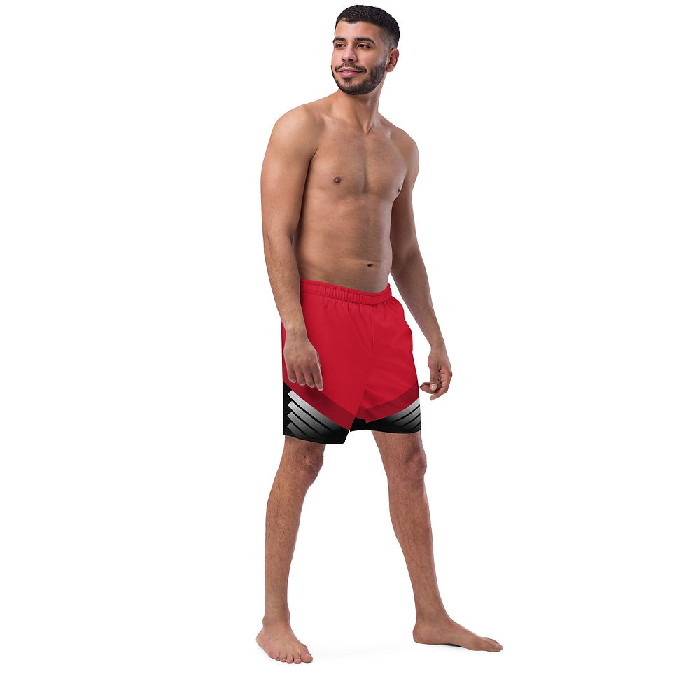 Thumbnail: Superhuman Essentials Men's Swim Trunks (Paladin; Red/Black)
