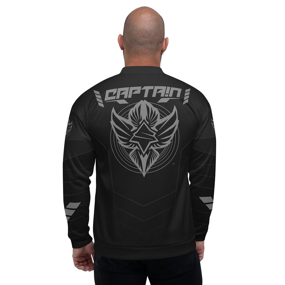 Thumbnail: Superhuman Essentials Bomber Jacket Liner Zip Sweater (Unisex; Captain 2; Black)