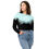 Thumbnail: Superhuman Essentials Long-Sleeve Cropped Rash Guard (Paladin; Cyan/Black)