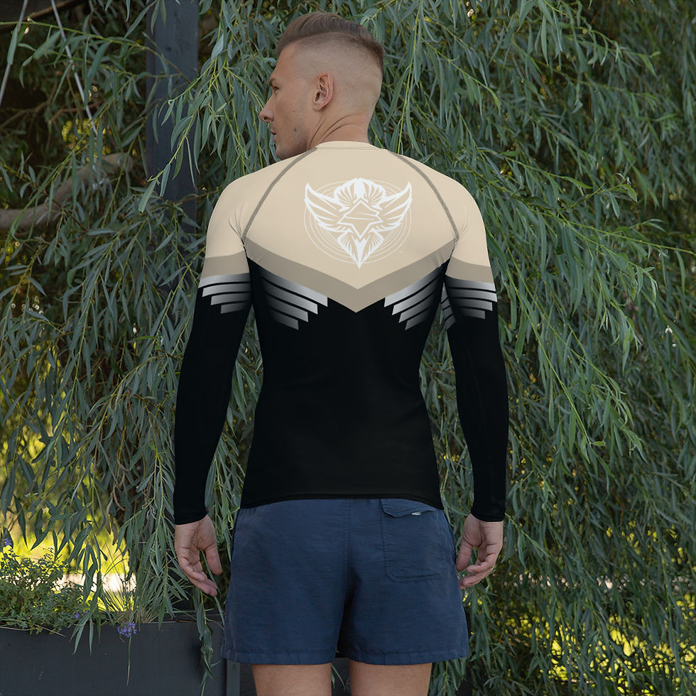 Thumbnail: Superhuman Essentials Men's Rash Guard (Paladin; Champagne/Black)