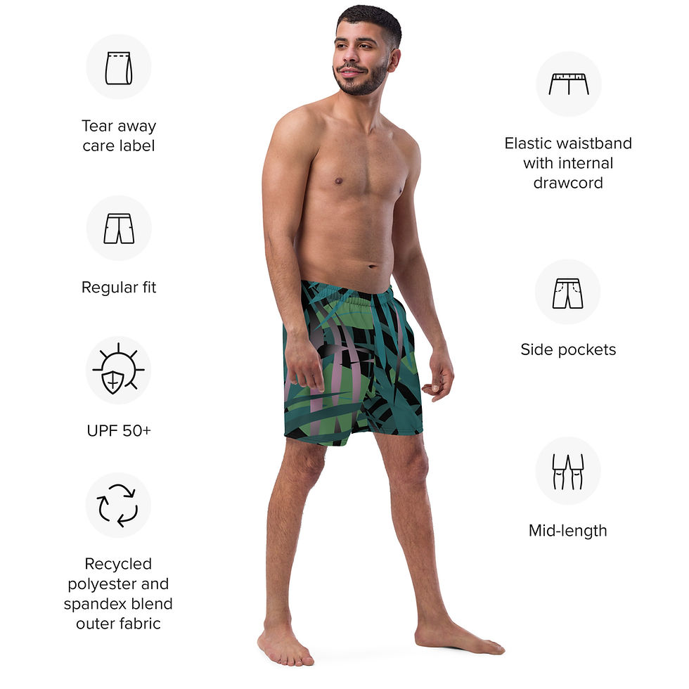 Thumbnail: Rockstar Essentials Men's Swim Trunks (Jungle Heat)