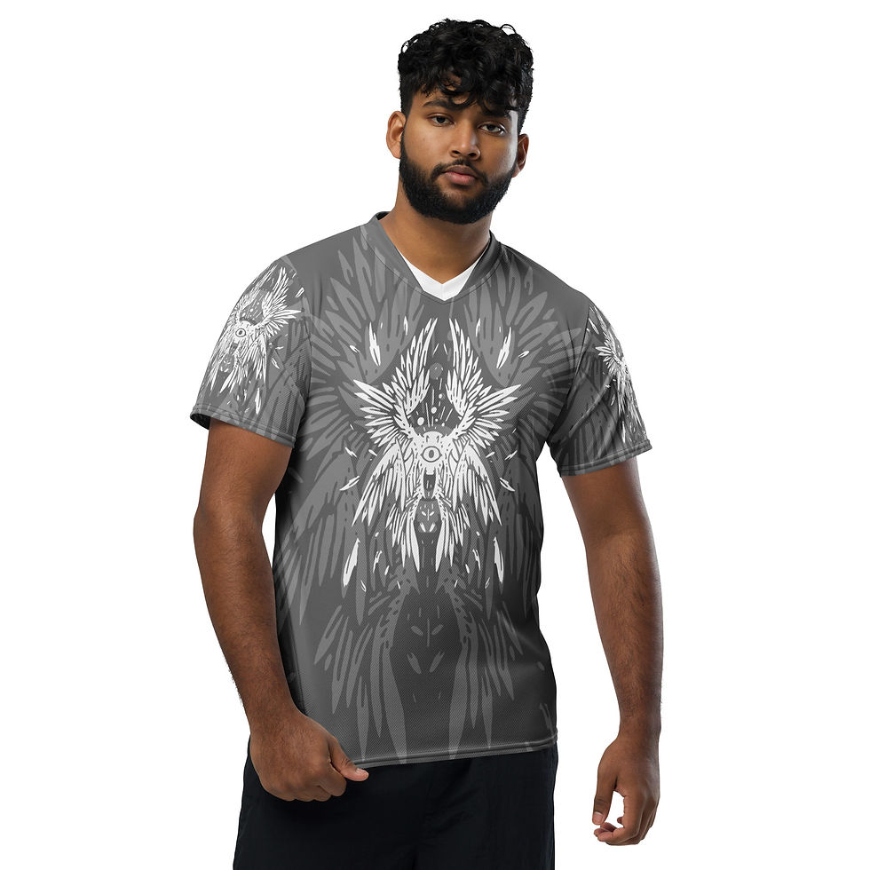 Thumbnail: Superhuman Essentials Sports Jersey (Unisex; Be Not Afraid; Gray)