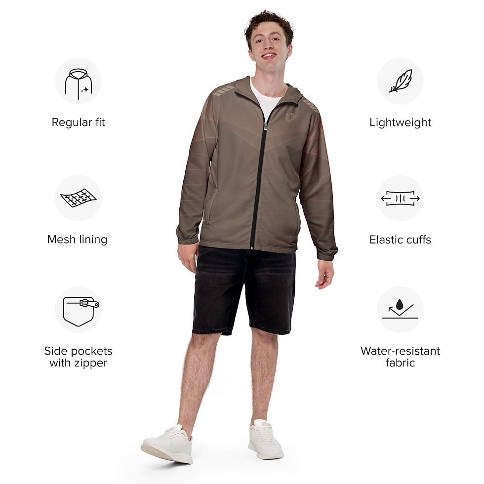 Thumbnail: Superhuman Essentials Men’s Windbreaker Jacket (Captain; Khaki)