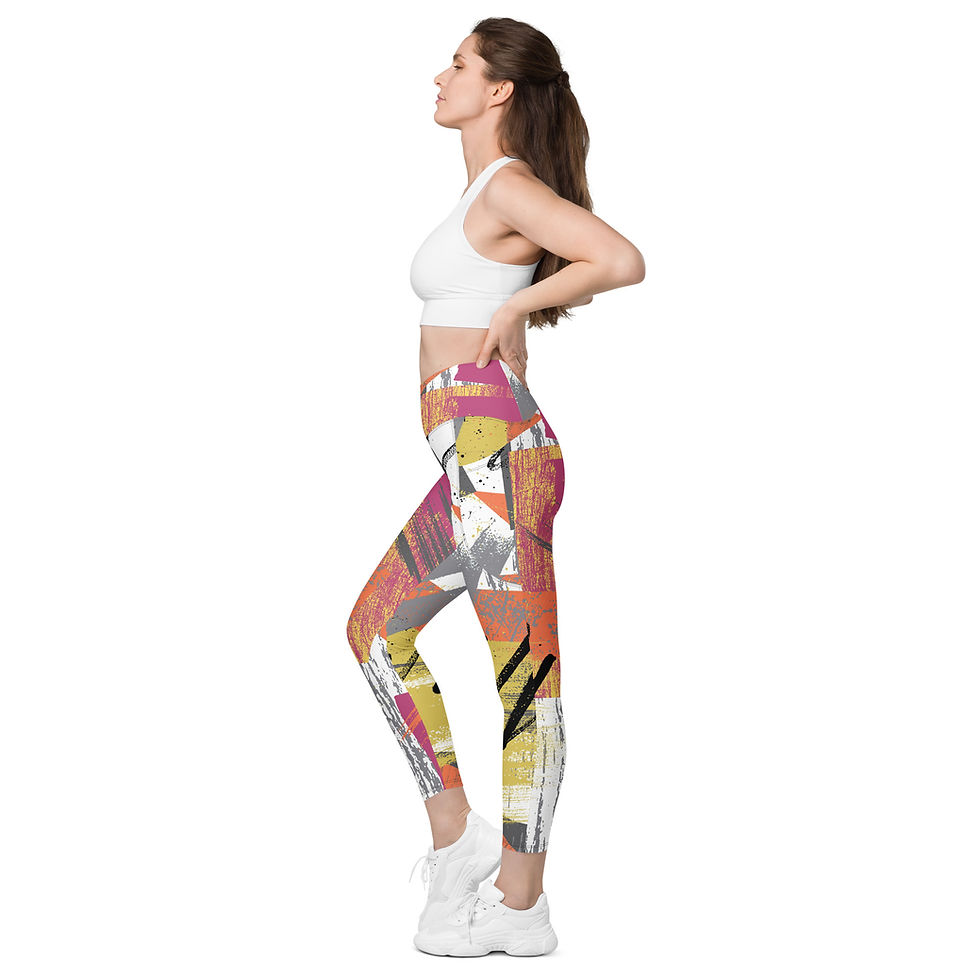 Thumbnail: Rockstar Essentials Women’s Crossover Leggings w/ Pockets (Stroke Of Brilliance)
