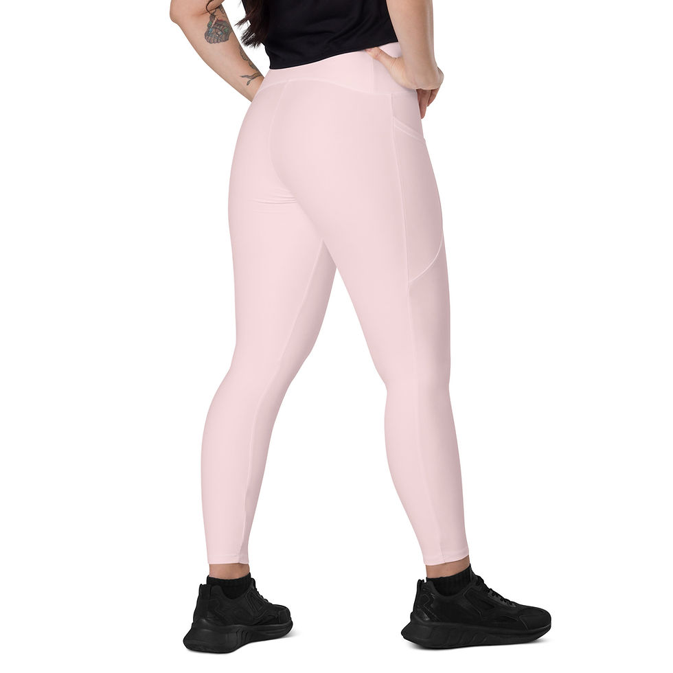 Thumbnail: Classic Essentials Women’s Crossover Leggings w/ Pockets (Pink Champagne)