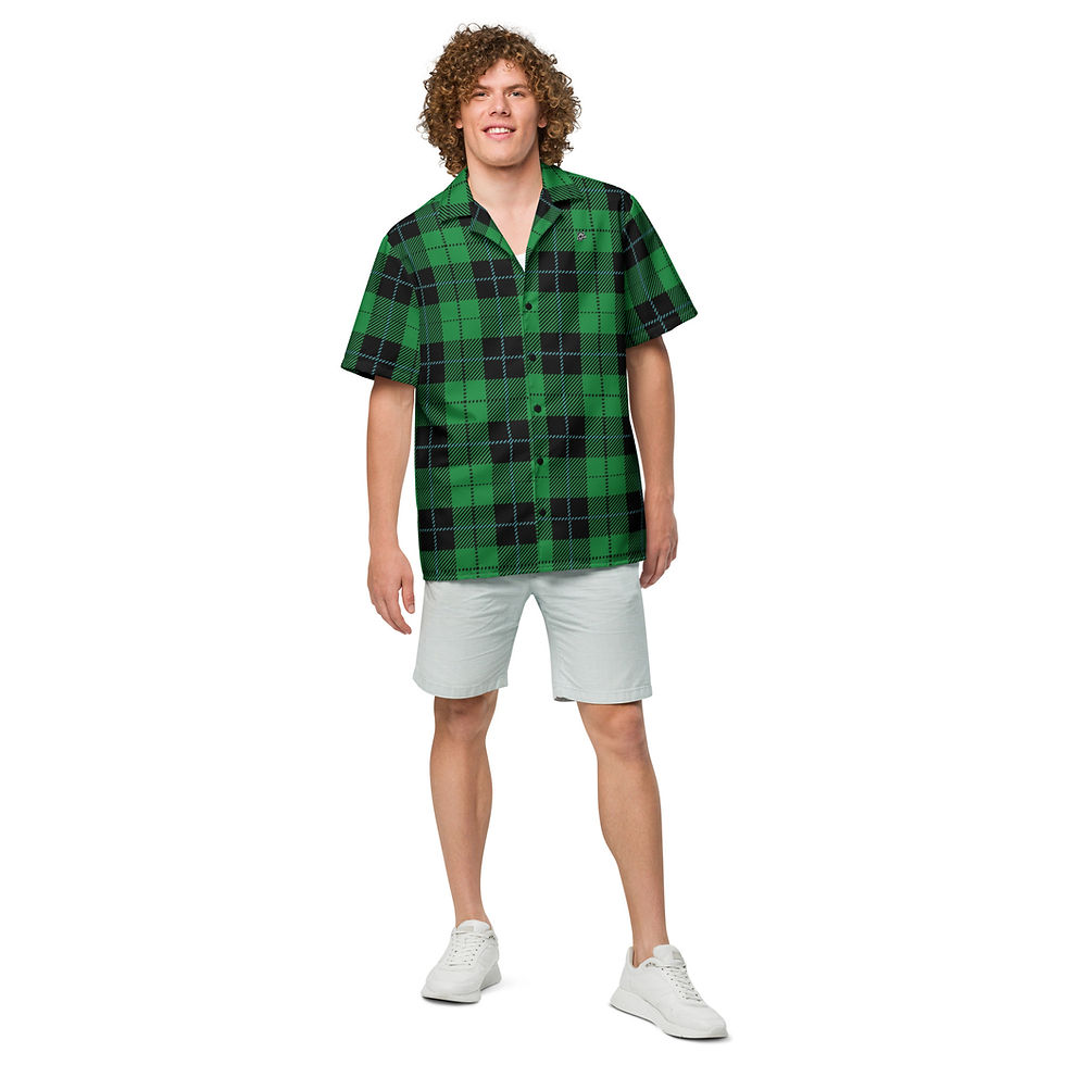 Thumbnail: Rockstar Essentials Short Sleeve Button-Down Shirt (Unisex; Punk; Duncan; Emeral