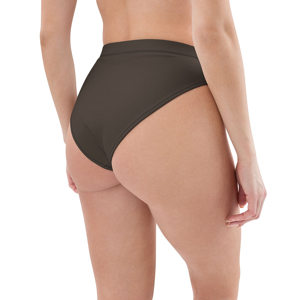 Thumbnail: Superhuman Essentials Women's High-Waisted Bikini Bottoms (Paladin; Chocolate)