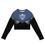 Thumbnail: Superhuman Essentials Long-Sleeve Cropped Rash Guard (Paladin; Super Blue/Black)
