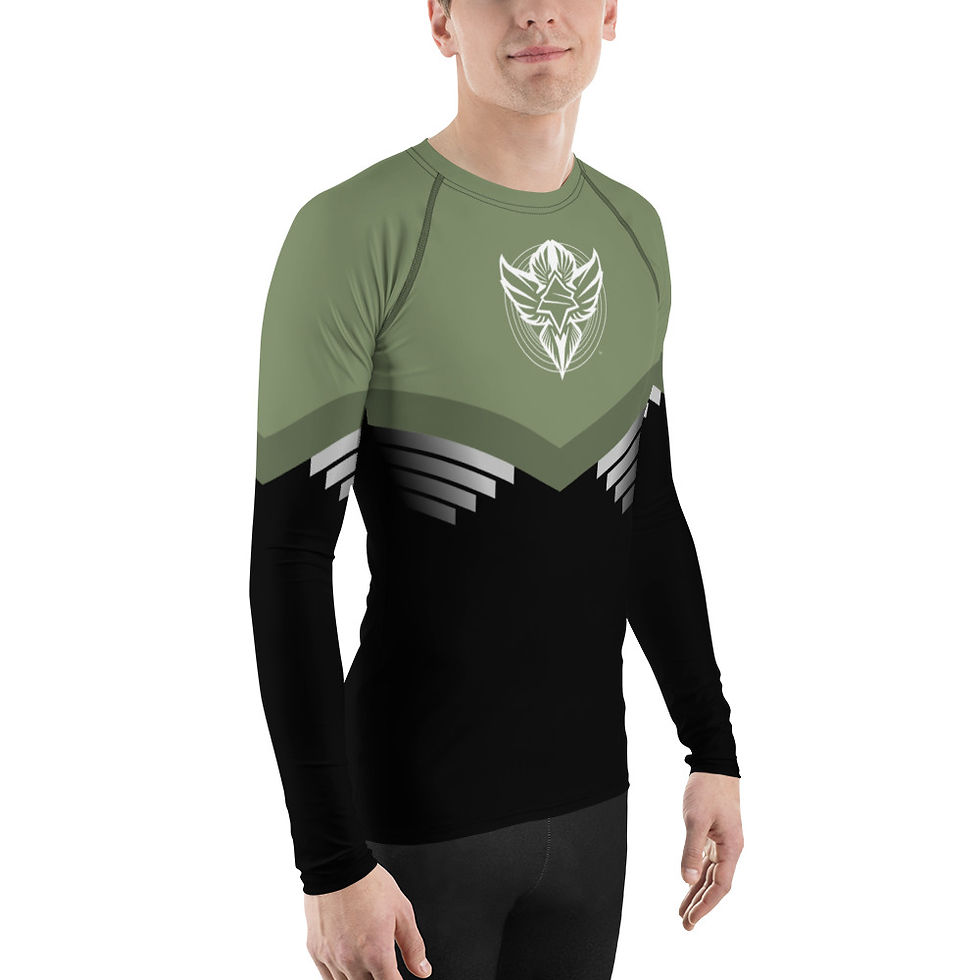 Thumbnail: Superhuman Essentials Men's Rash Guard (Paladin; Fatigues/Black)
