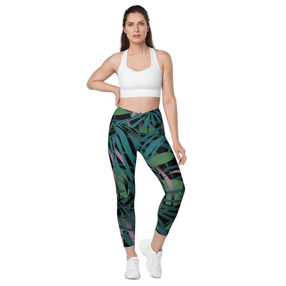 Thumbnail: Rockstar Essentials Women's Crossover Leggings w/ Pockets (Jungle Heat)
