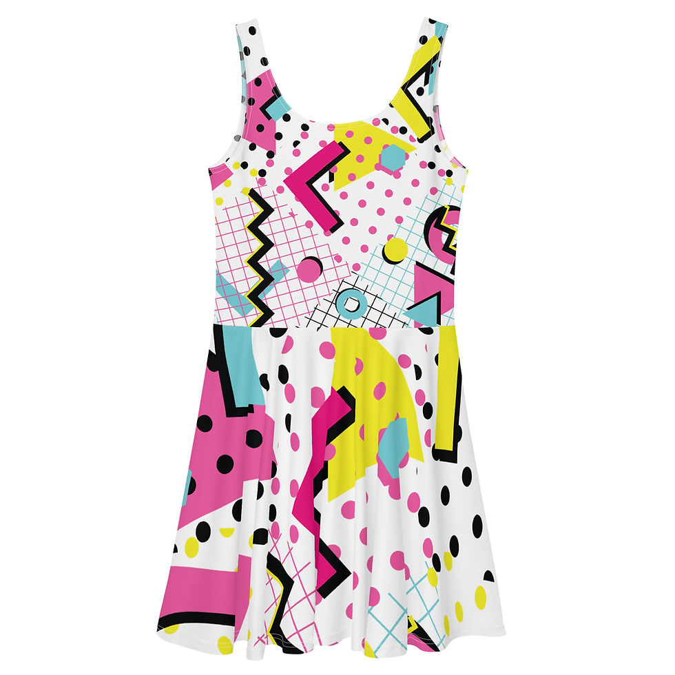 Thumbnail: Rockstar Essentials Women’s A-Line Skater Sun Dress (Retro; '80s)