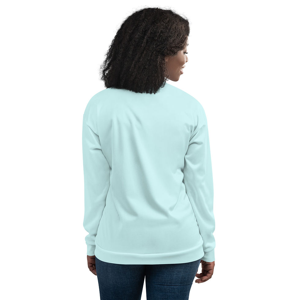 Thumbnail: Classic Essentials Bomber Jacket Liner Zip Sweater (Unisex; Cyan)