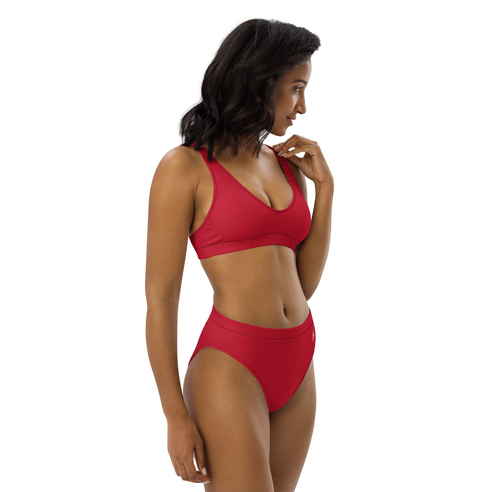 Thumbnail: Classic Essentials Women's High-Waisted Bikini (Red)