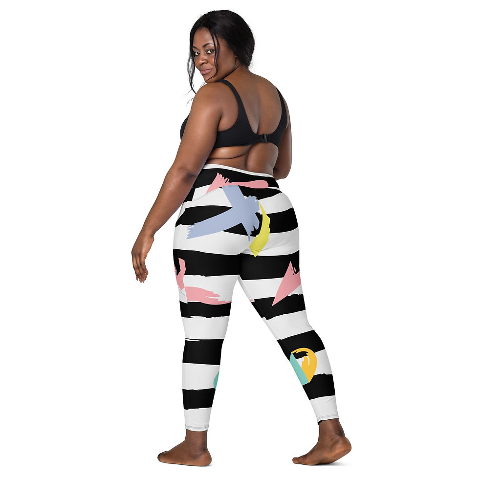 Thumbnail: Rockstar Essentials Women’s Crossover Leggings w/ Pockets (Letters From Paris)