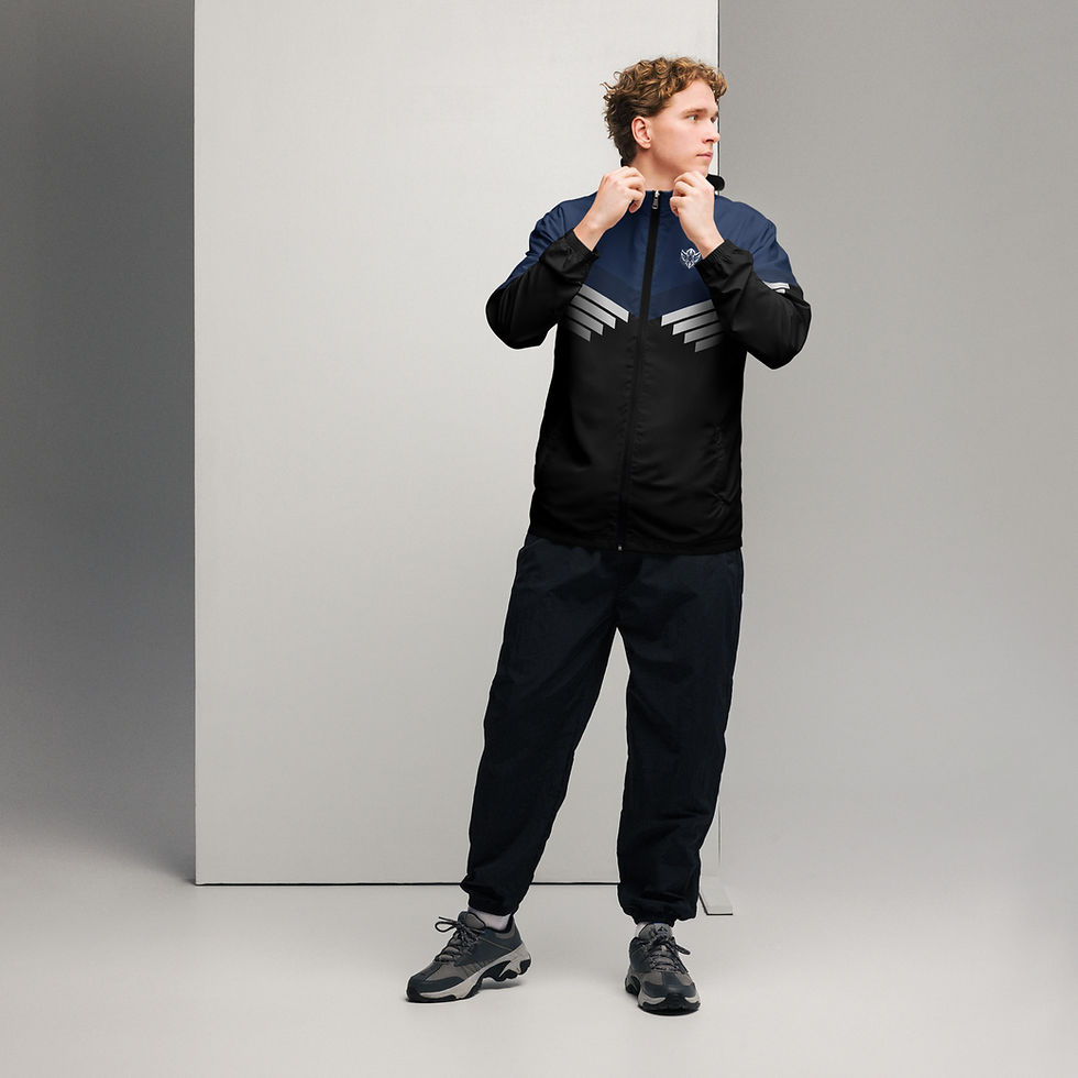 Thumbnail: Superhuman Essentials Men's Windbreaker (Paladin; Navy/Black)