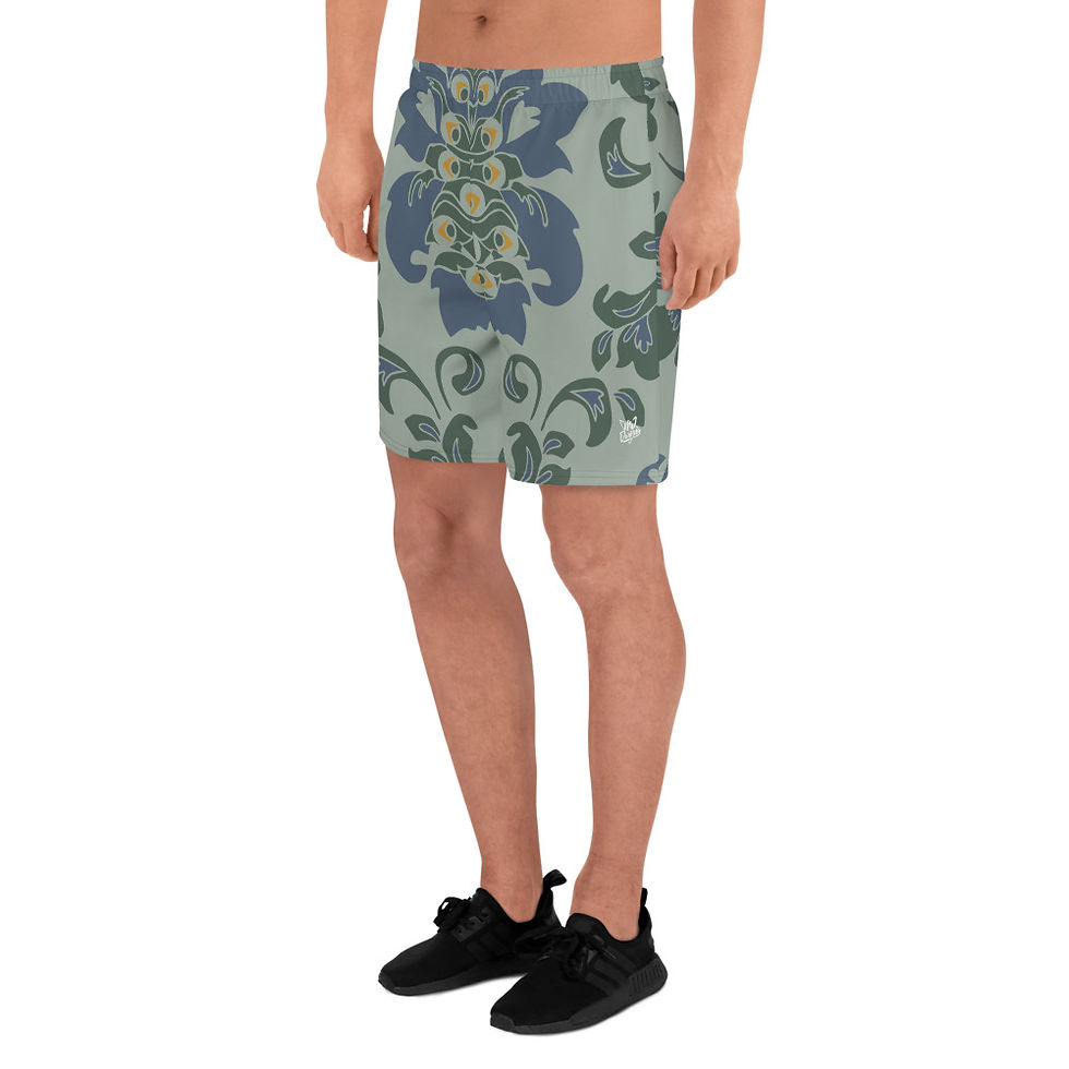 Thumbnail: Classic Essentials Athletic Shorts (Unisex; Long; Peacock 2)