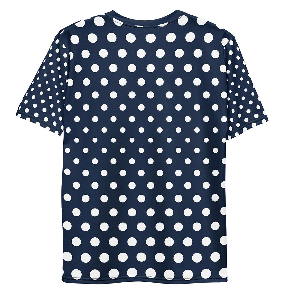 Thumbnail: Classic Essentials Men's T-Shirt (Polka Dot; White/Navy)