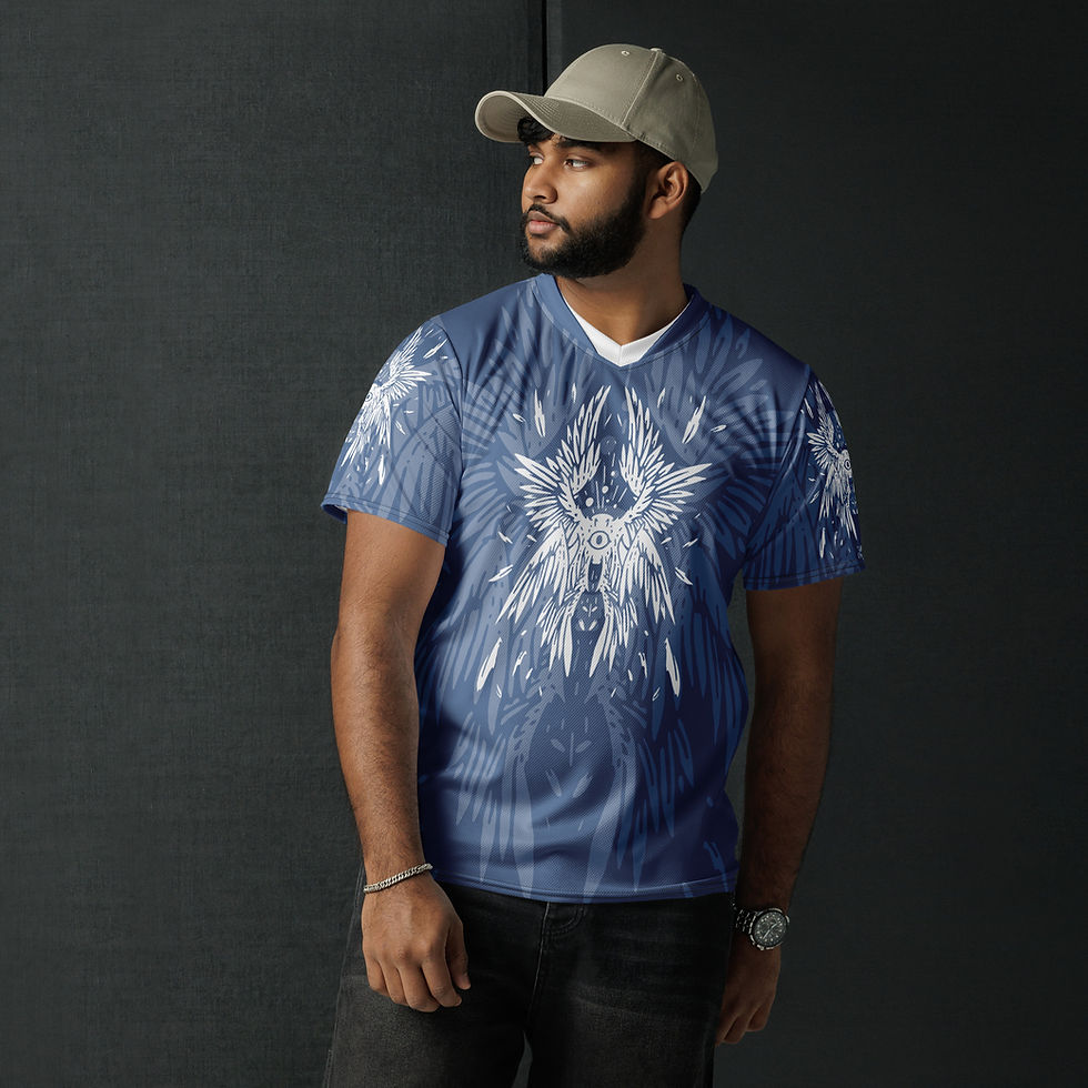 Thumbnail: Superhuman Essentials Sports Jersey (Unisex; Be Not Afraid; Super Blue)