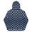 Thumbnail: Classic Essentials Pullover Hoodie (Unisex; Polka Dot; White/Navy)