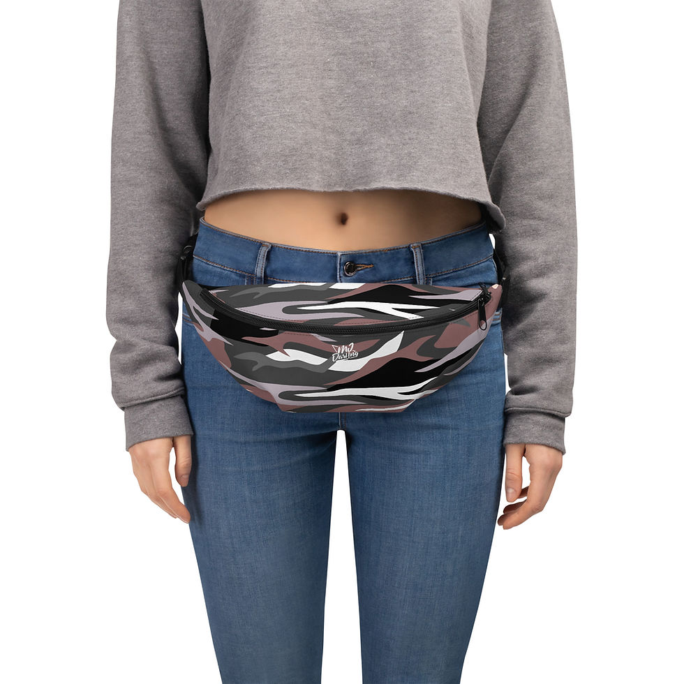 Thumbnail: Rockstar Essentials Cross-Body Bag/Fanny Pack (Unisex; Camo; Gray)