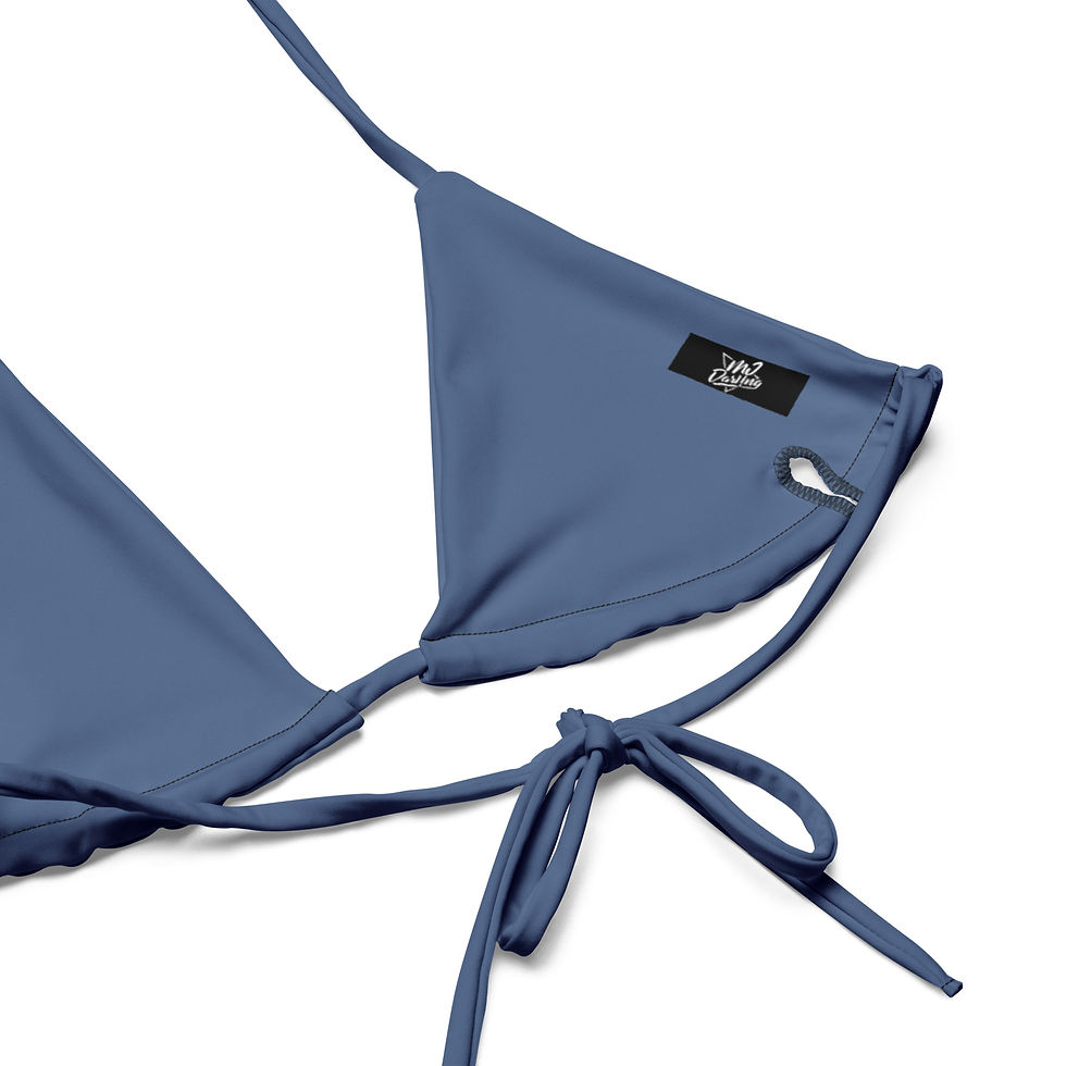 Thumbnail: Superhuman Essentials Women's String Bikini (Paladin; Super Blue/Black)