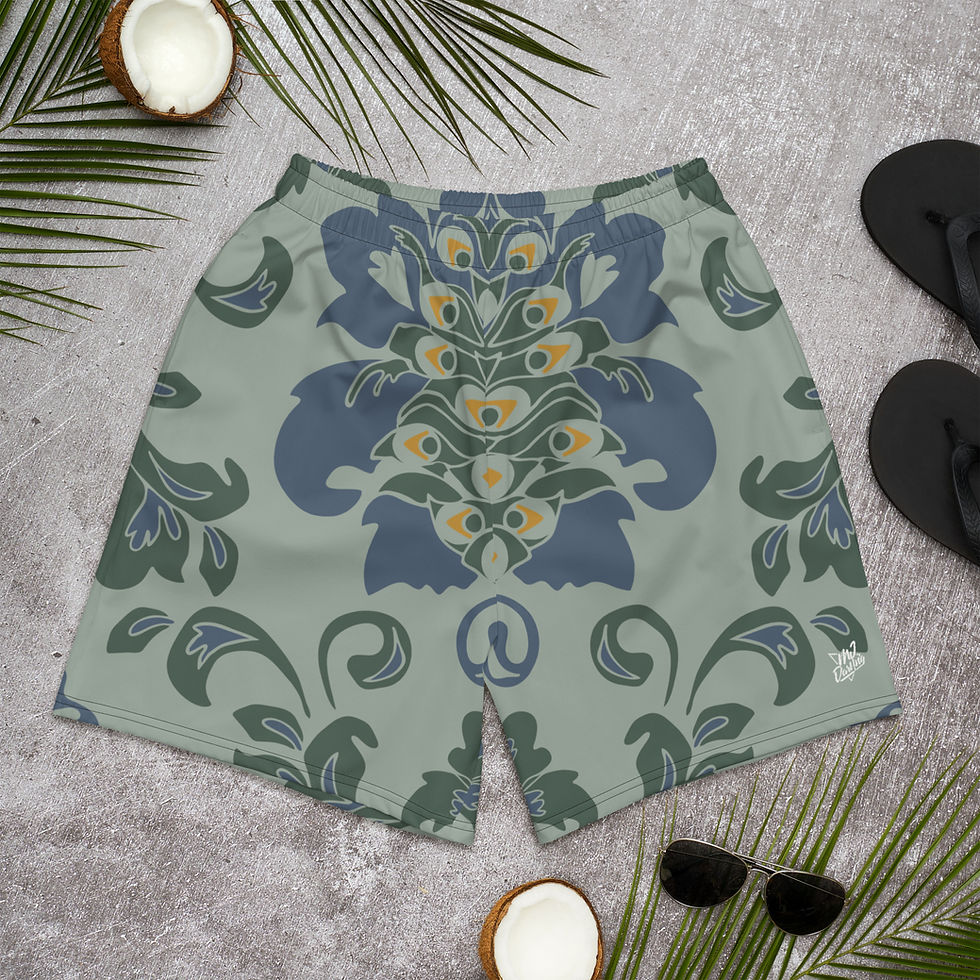 Thumbnail: Classic Essentials Athletic Shorts (Unisex; Long; Peacock 2)