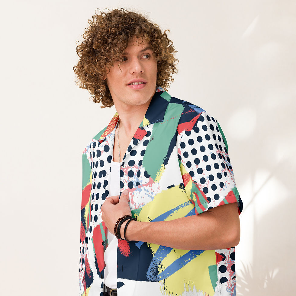 Thumbnail: Rockstar Essentials Short Sleeve Button Down Shirt (Unisex; Magazine)