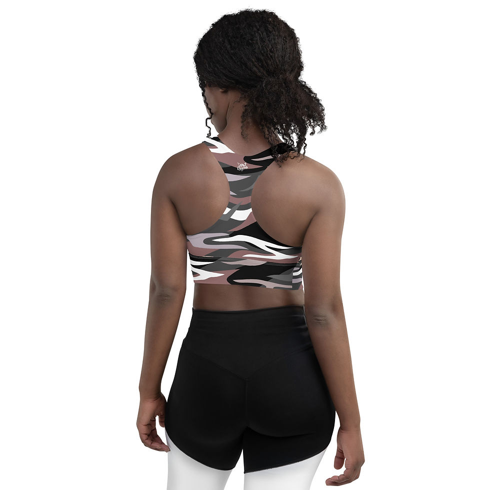 Thumbnail: Rockstar Essentials Women’s Longline Sports Bra/Top (Shiggy; Camo; Gray)