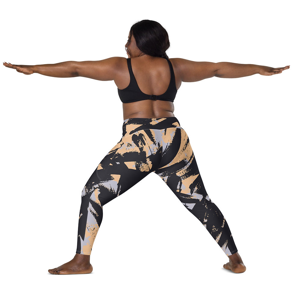 Thumbnail: Classic Essentials Women’s Crossover Leggings w/ Pockets (Brush Strokes)
